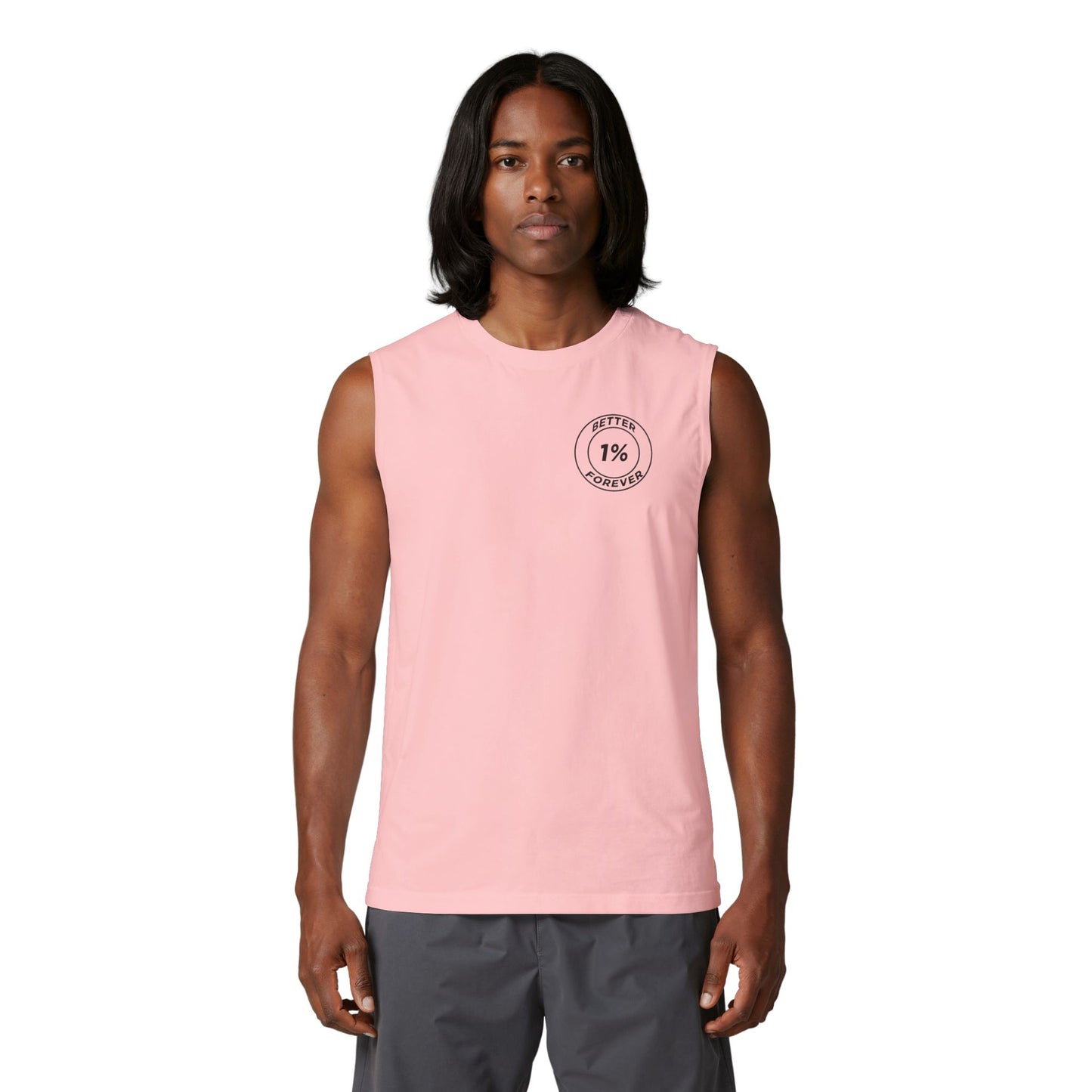 1% Forever Muscle Tank — Minimalist Fitness Tank Top