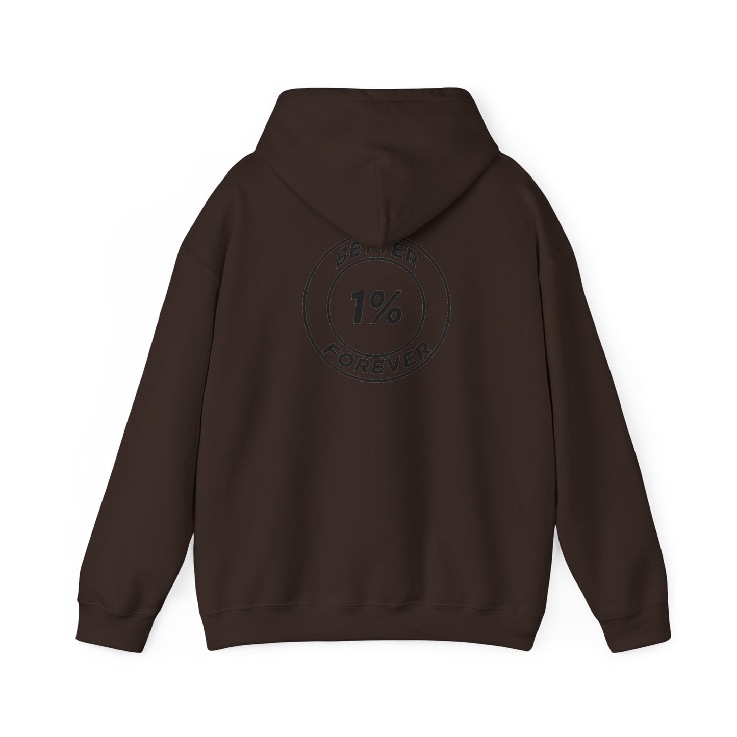 1% Better Hoodie – “One Percent Better Forever” Minimal Motivational Hoodie