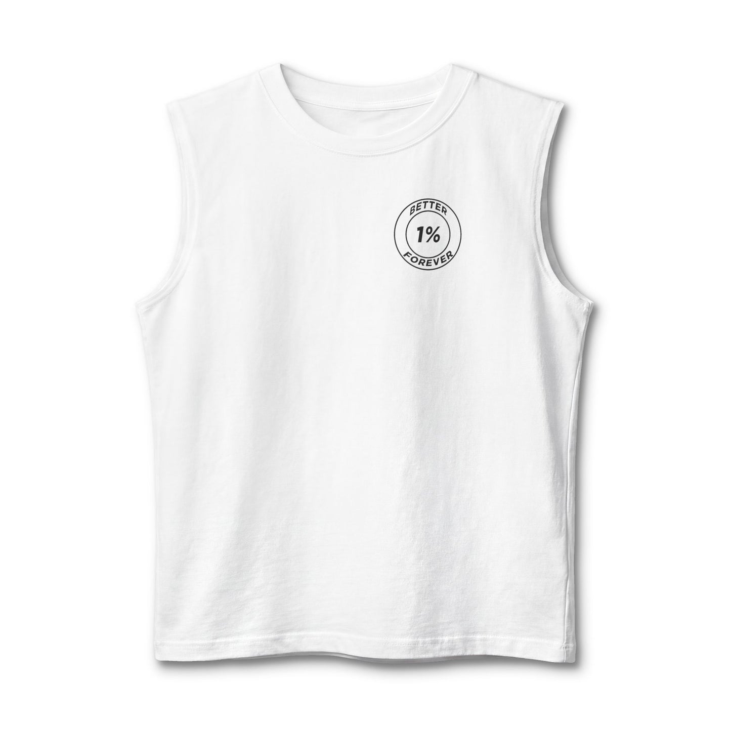 1% Forever Muscle Tank — Minimalist Fitness Tank Top