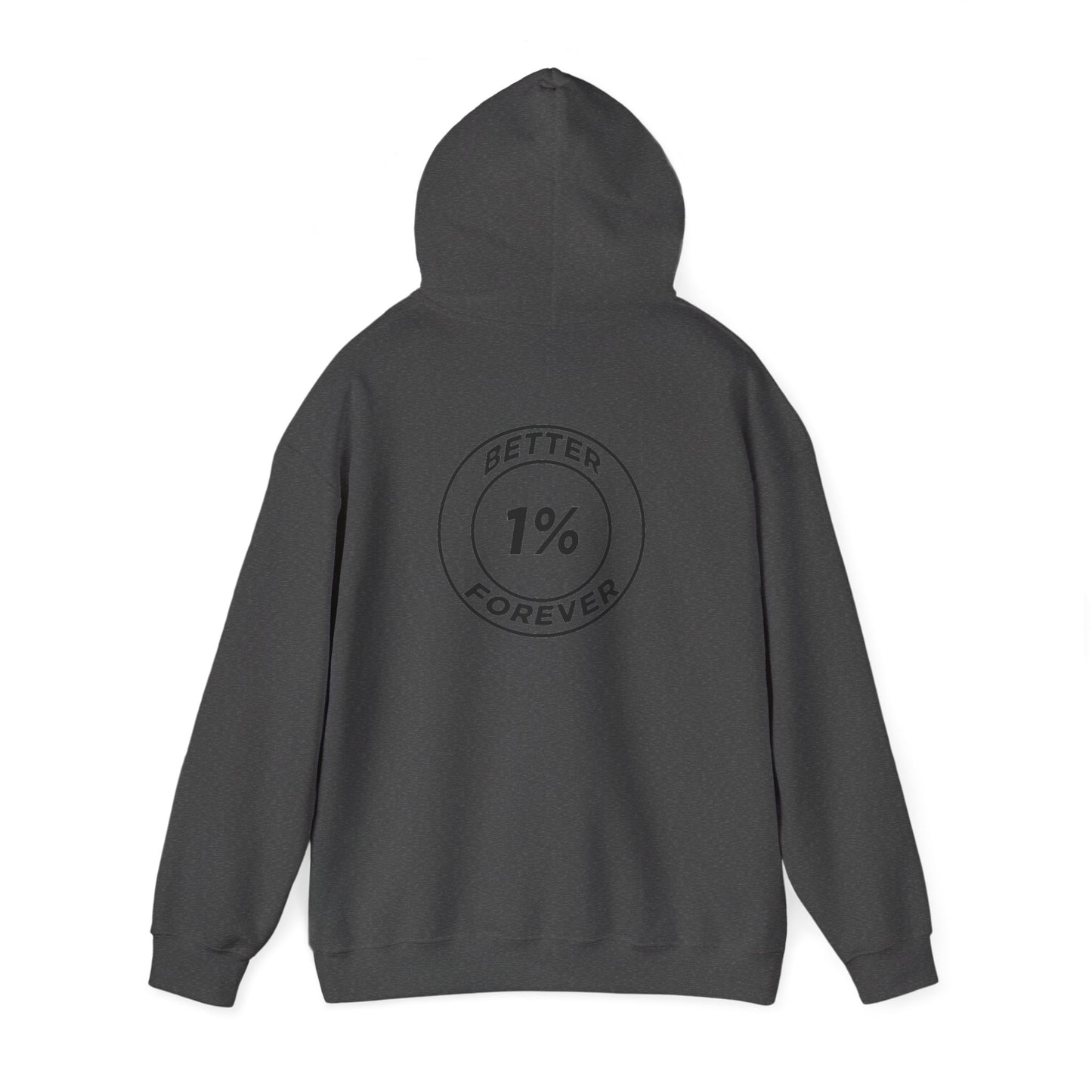 1% Better Hoodie – “One Percent Better Forever” Minimal Motivational Hoodie