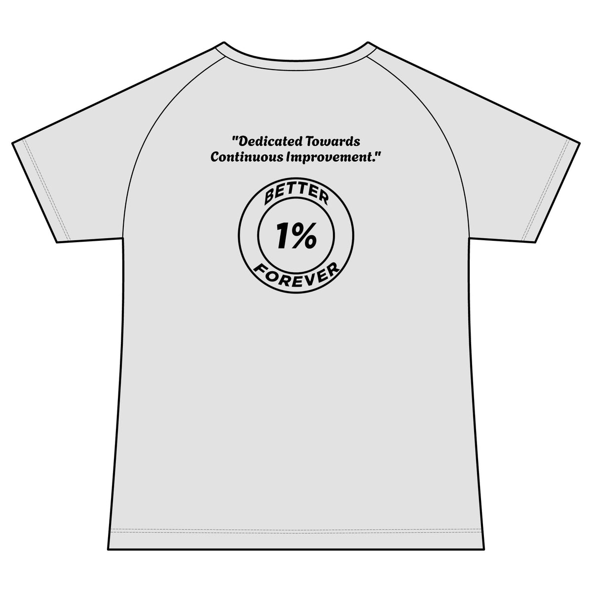 V-Neck Tee — "One Percent Better Forever" Motivational Fitness Shirt