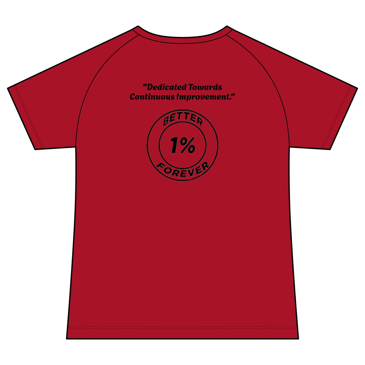 V-Neck Tee — "One Percent Better Forever" Motivational Fitness Shirt