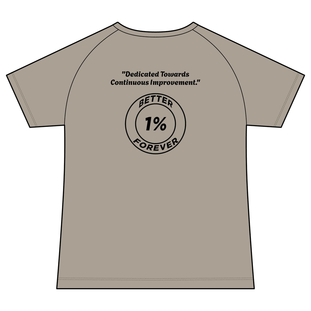 V-Neck Tee — "One Percent Better Forever" Motivational Fitness Shirt