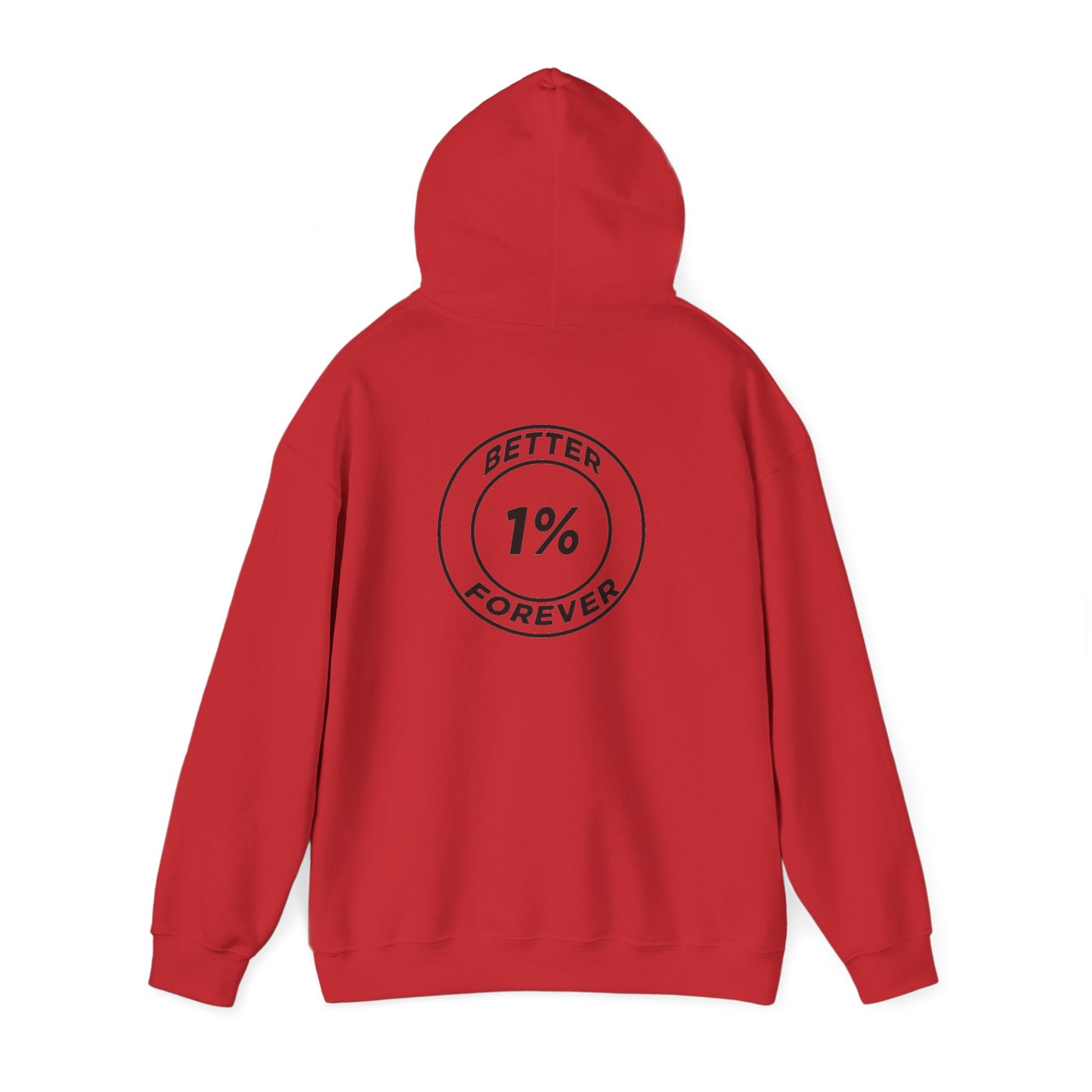 1% Better Hoodie – “One Percent Better Forever” Minimal Motivational Hoodie