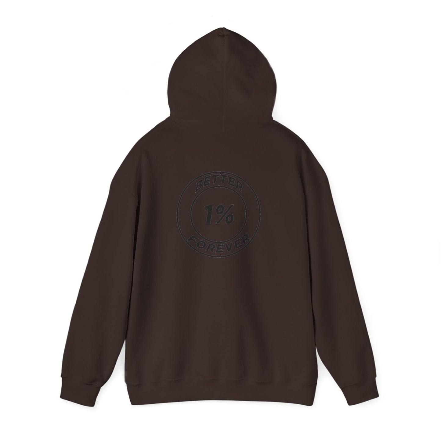 1% Better Hoodie – “One Percent Better Forever” Minimal Motivational Hoodie