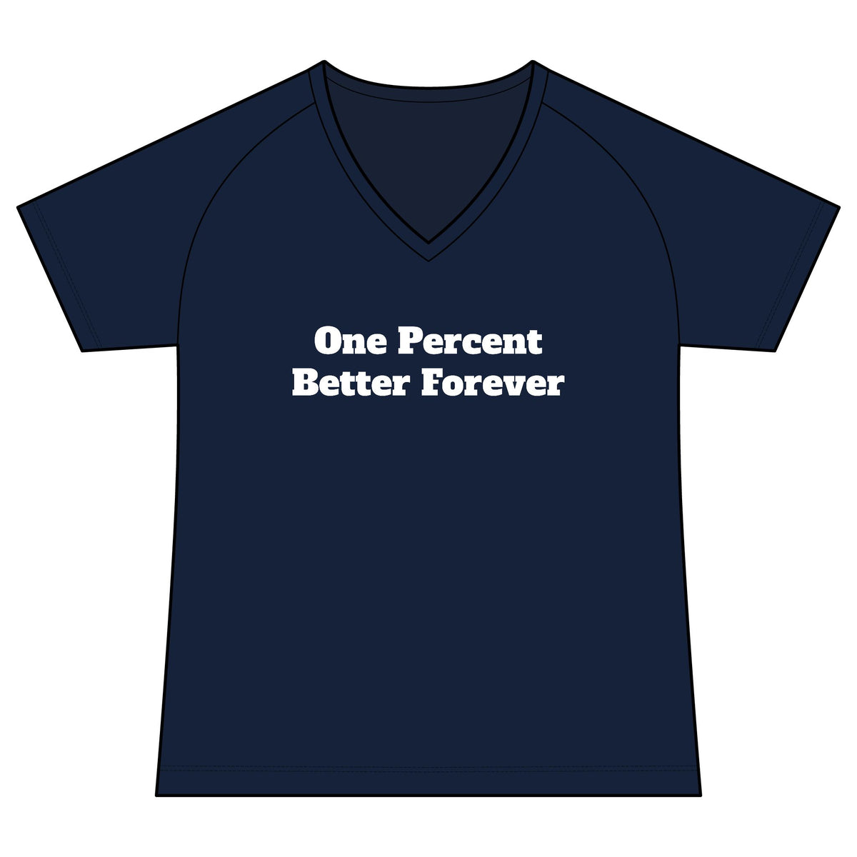 One Percent Better Forever V-Neck Tee